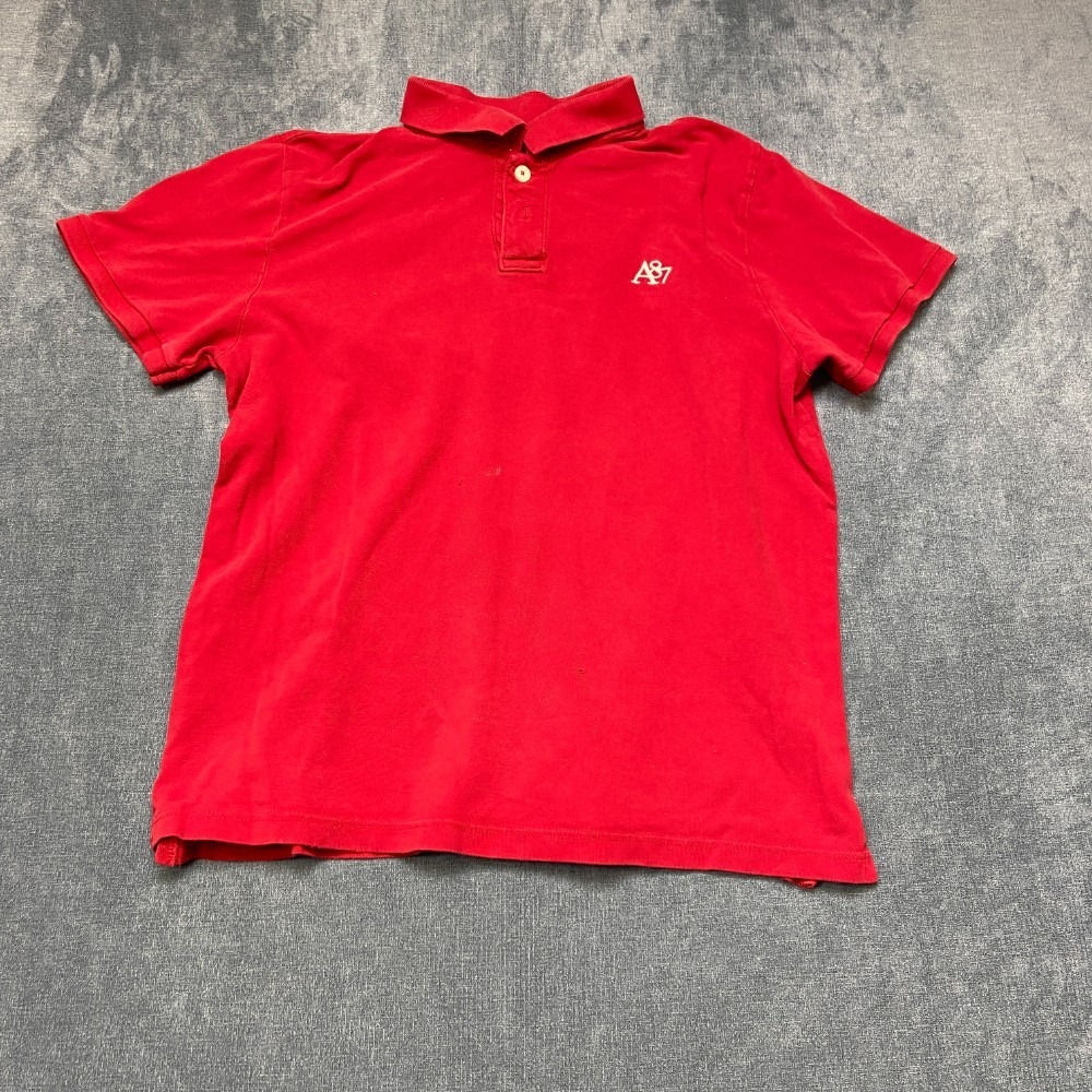 Aeropostale Polo Shirt Mens XL Red Cotton Knit Performance Casual Golf Tennis
